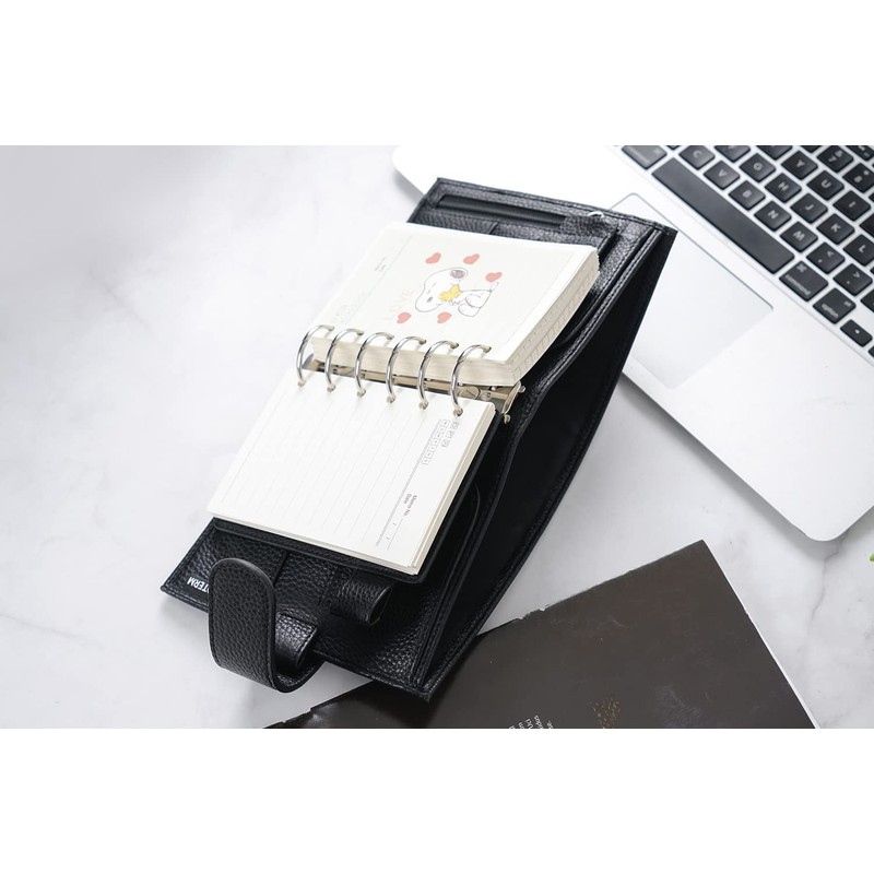 Moterm Pocket Luxe Ring Planner - Genuine Leather Binder Organiser
