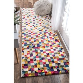 nuLOOM Triangle Geometric Runner Rug, 2' 6" x 8', Multi
