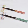 One Pair Couple Chopsticks Painted Paulownia Box with Chopsticks Rest