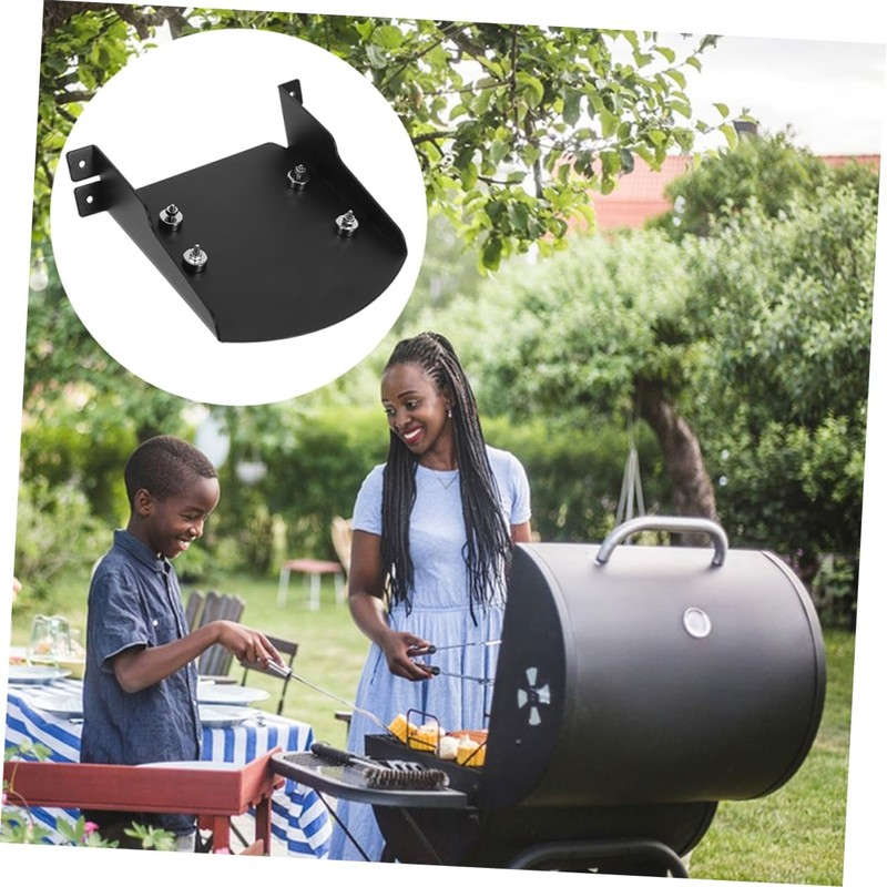 Kisangel BBQ Grill Chute for Pellets Iron Material Smoker Grill