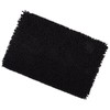 Black Shaggy Microfibre Bathroom Shower Bath Mat Rug Non-Slip Backing