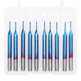 10pcs 3.175mm Blue Coated Spiral Ball Nose End Milling Cutter Router Bit 2.5 x 15mm