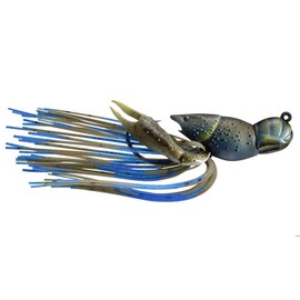 LiveTarget, Hollow Body Craw Jig, 1 1/2" Length, 3/8 oz, Variable Depth, Mud/Blue, Package of 1