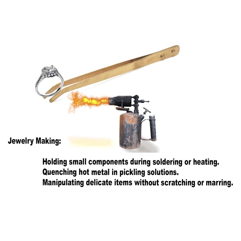 Rosenthal Collection – Curved Copper Tongs for Jewelry Pickle Pots