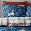 Happy Linen Company Winter Stags Blue Single Reversible Duvet Cover
