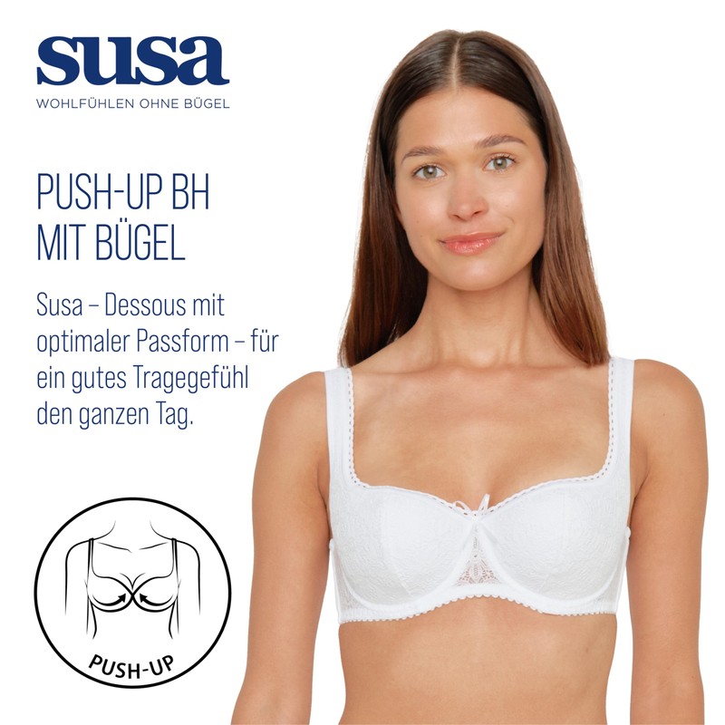 SUSA Women's Everyday Bra, White (003), 34B