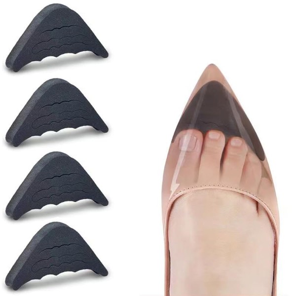 Toe Cushion, Protective Insole, Toe Slip Prevention, Heel Cushion, Prevents Toe Protection, For Women, For Women With Sore Feet, Shoes [Set of 2 4] (Black)