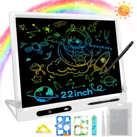 22 Inch LCD Writing Tablet, Large Doodle Board for Kid with 2pens and Adjustable Bracket,Educational Learning Toys Christmas Birthday Gifts for Kids Adults Home School