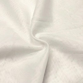 New Creations Fabric & Foam Inc, Fire Retardant Resistant, Sheer Voile Chiffon Fabric Draping Panels | Voile Fabric - 120" Wide | Use for Backdrop Curtain 10 Feet Wide. (Ivory, 5 Yards Folded)