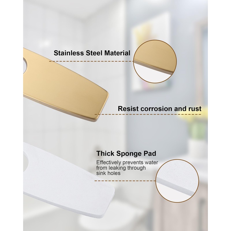 ARCORA 10.2 Inch Faucet Plate, Kitchen or Bathroom Faucet Deck