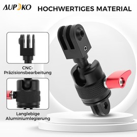 Aupoko 360 Degree Adjustable Action Camera Adapter Aluminum Alloy Camera Mount for Action Camera 12/11/10/9/8/7/6/5/4/3