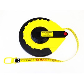 The Perfect Measuring Tape Company - Surveyor's Tape Measure - Rewinding and Compact - Dual Sided - 165' (feet) / 50m (meter)