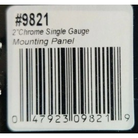 Equus 9821 2" Single Gauge Mounting Panel, Chrome