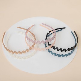 Radhu & Kabby Wavy Hair Bands for Women | Stylish Non-Slip Design | Flexible & Durable Headband | Fits All Age Group | Multicolor Hair Accessories | Pack of 12 Headbands for Girls