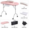 Kalolary Manicure Nail Table, Portable Folding Station Desk Movable Manicure