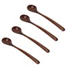 4 Pcs Wooden Spoon Exquisite Japanese Style Long Handle Large