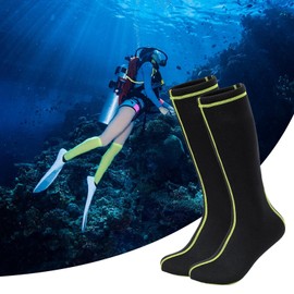 Neoprene Water Socks, Non-Slip Insulated Neoprene Elastic Diving And Surfing Socks For Cold Water, Wetsuit Footwear Fin Swim Sand Proof Long Socks For Snorkeling, Scuba Diving