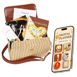 New Mom Care Package – Rattan Leather Tote, Face Masks, Coco Butter Cream, Affirmation Cards, & Digital Planner for Postpartum Wellness