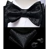 DiBanGu Black Bow Ties for Men Self Tie Bow Tie