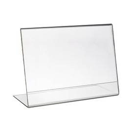 HMF 46935 Acrylic Menu Holder inclined | DIN A4 Landscape Format | Transparent