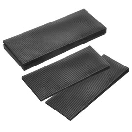 sourcing map Furniture Levelers, 4 Pcs Furniture Wedges, Black Plastic Wedges Shims, Firm and Non-Slip for Uneven Table, Dresser Legs, and DIY More Furniture (120 x 50 x 8mm)