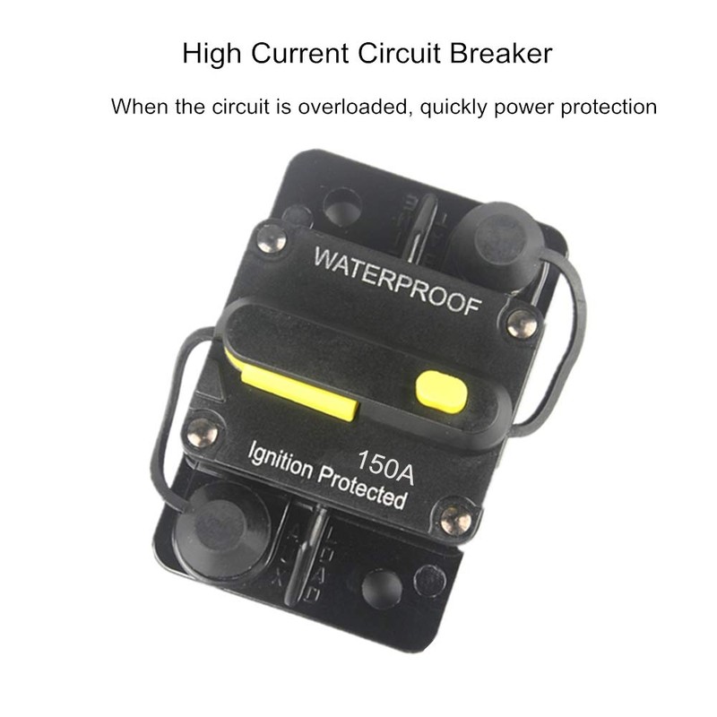 OUHL 150 Amp Circuit Breaker 12V- 48V DC Manual Reset