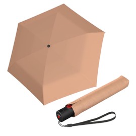 Knirps Ultra U.200 Medium Duomatic Pocket Umbrella - Automatic Open/Close - Storm Resistant - Windproof - Peach