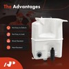 A-Premium Windshield Washer Reservoir with (Washer Pump/Cap/Hose/Bracket/Fluid Level Sensor) Compatible