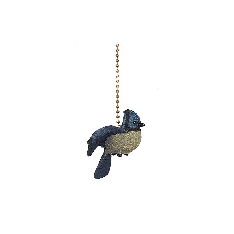 BLUEJAY blue jay song bird CEILING FAN PULL chain decor