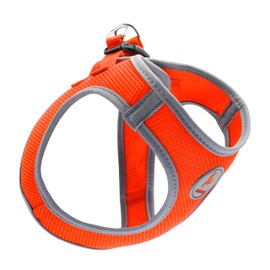 Kruz PET KZA306-08S Reflective Mesh Dog Harness, No Pull, Quick Fit, Comfortable, Adjustable Pet Vest Harnesses for Walking, Training, Small, Medium Dogs - Orange - Small