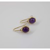 Earrings Noble - Gemstone Amethyst - Gold-Plated