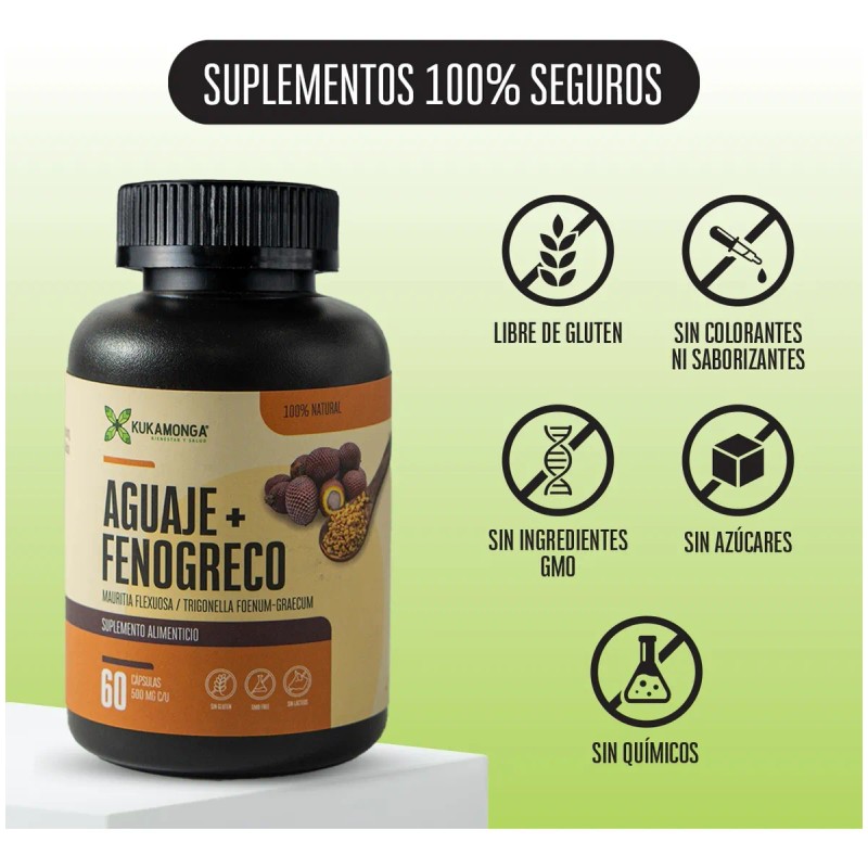 Aguaje + Fenogreco - 60 Cápsulas