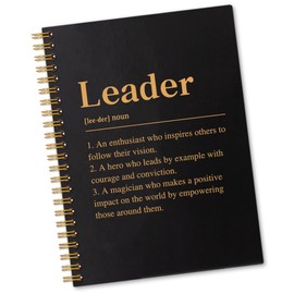 Sixrip Leader Definition160 Blank Pages Spiral Notebook, Funny Notebooks for Leaders, Leader Appreciation Gifts, Birthday Retirement Gifts for Leader, Leadership Gifts for Leader Boss Mentor