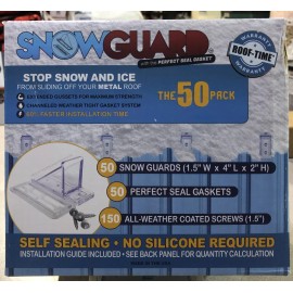 Mini Snow Guard Stop Ice Buildup Seal Gasket Metal Roof Mounting Screws Hardware