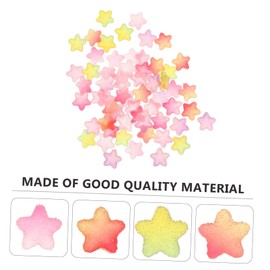 TEHAUX 120pcs Gradient Star Shaped Resin Beads for DIY Mobile Shell Decoration Versatile Craft Accessories for Scrapbooking Hair and Stationery Projects