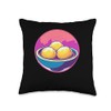 Pani Puri Synthwave Throw Pillow