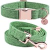 DOGWONG Collar y correa de algodón para perro
