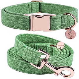 DOGWONG Collar y correa de algodón para perro                                                                                                         