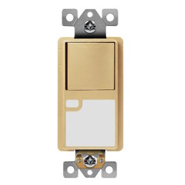 TOPGREENER 3-Way Decorator Switch with Guide Light, Gold