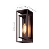 mirrea 14" Classic Outdoor Wall Sconce 1 Light in Rectangular
