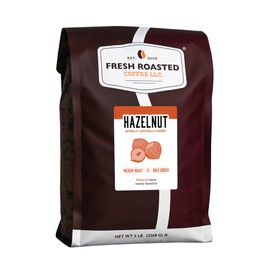 Fresh Roasted Coffee, Hazelnut Flavored Coffee, 5 lb (80 oz), Medium Roast, Kosher, Whole Bean