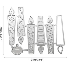 Candles Die Cut for Card Making, Candles Metal Cutting Dies Congratulations Die Cuts Happy Birthday Embossing Stencils Template for DIY Scrap-Booking Decor Wedding Birthday Blessing Card