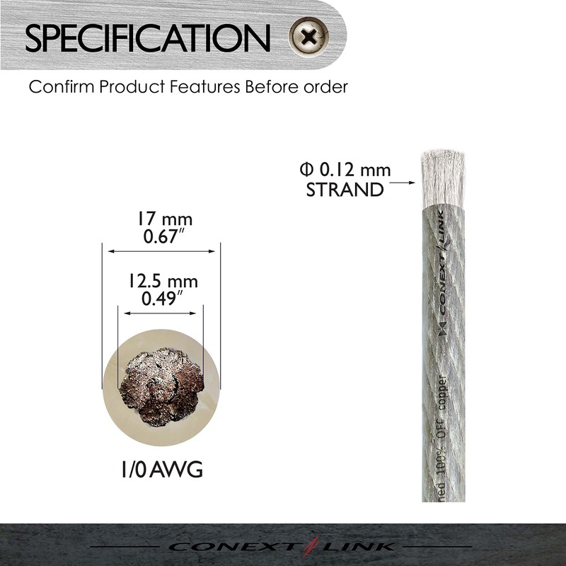 Conext Link 5 FT 1/0 AWG 0 GA Full Gauge