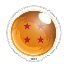 K Company Dragon Ball DAIMA Plump Badge, Four-Star Ball, DBD-PUB-4S, H2.2 x W 2.1 x D 0.5 inches (5.5 x 5.3 x 1.3 cm)