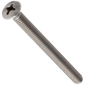 Small Parts 18-8 Stainless Steel Machine Screw, Plain Finish, Oval Head, Phillips Drive, Meets ASME B18.6.3, 2-1/2" Length, Partially Threaded, 1/4"-20 UNC Threads (Pack of 10)