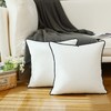 LIGICKY Set of 2 White Velvet Throw Pillow Covers Modern