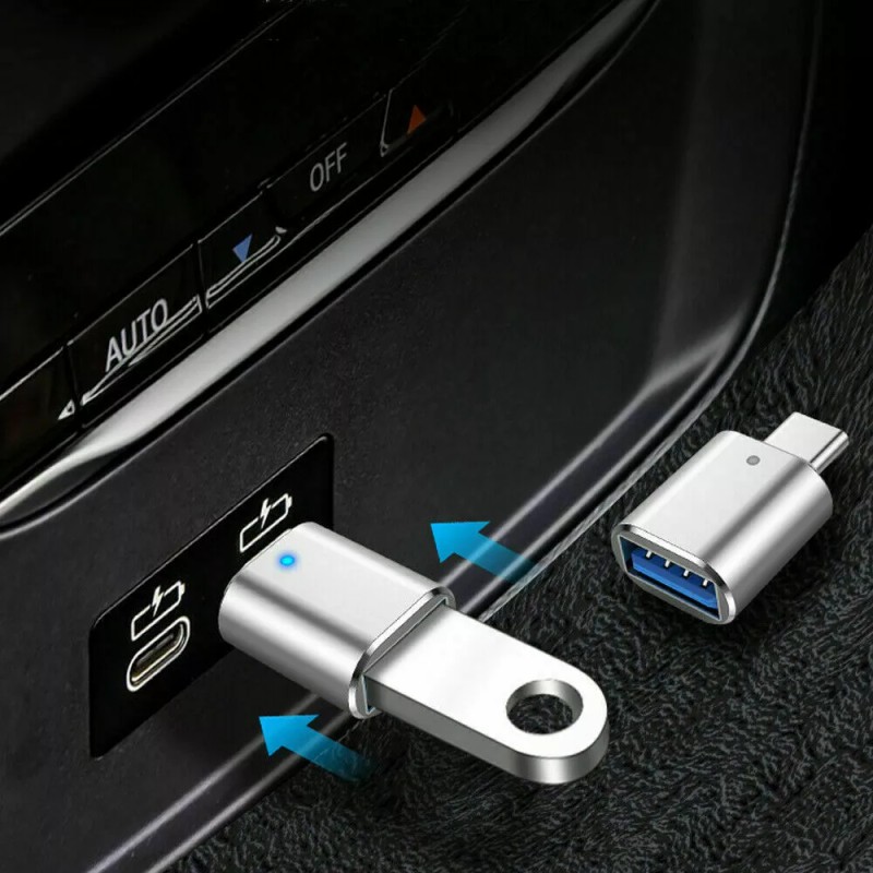 Ameribox LED USB-C 3.1 Male to USB A Female Adapter