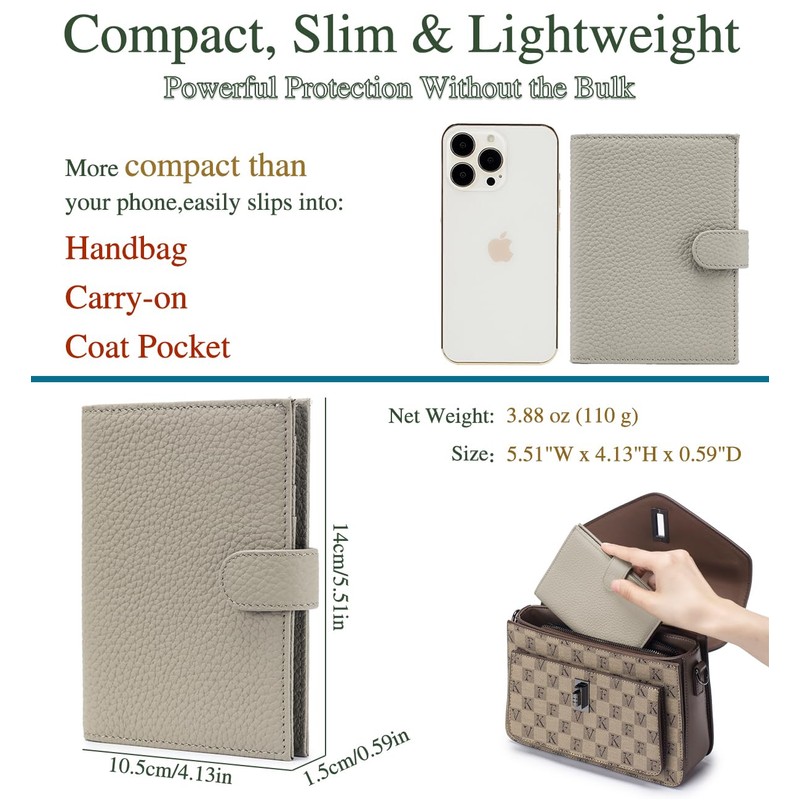 LnxLtw Passport Wallet for Women – RFID Blocking Passport Cover