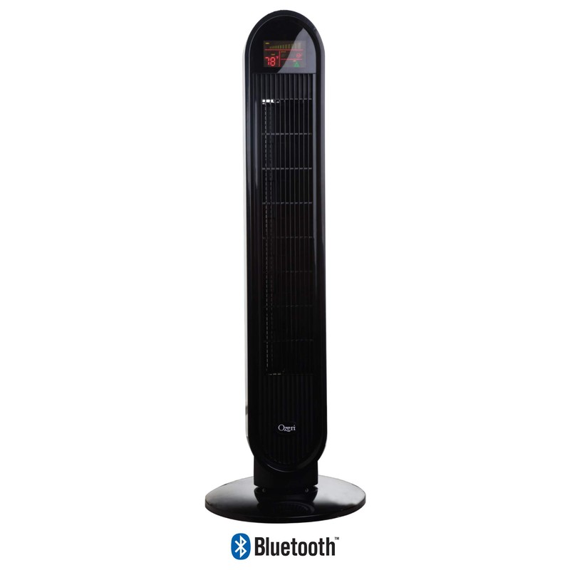Ozeri 360 Oscillation Tower Fan, with Bluetooth and Micro-Blade Noise