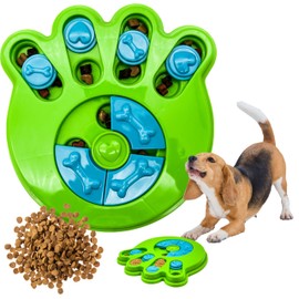Dog Toys PAW shape Dog PUZZLE Toys Interactive Dog Toys for Boredom Hide Treat and Train Interactive Dog Toy Dog Enrichment Toy Fun Game for Slow Feeding Dog Puzzle Feeder (Green, Paw)